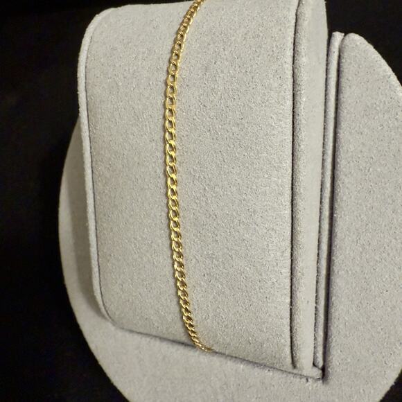 10k Solid Yellow Gold 7in Cuban Link 1.9mm Bracelet ~ NEW - Picture 3 of 8